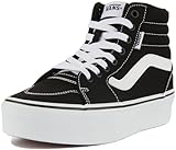 Vans Filmore Hi Platform, Sneaker Donna, Canvas Black White, 40 EU