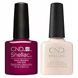 CND Shellac Set – Berry Boudoir & Linen Luxury 7,3 ml – Esclusivo duo smalto per unghie per una finitura perfetta e colori brillanti