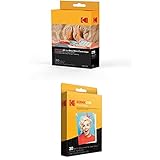 KODAK – Cartuccia MC di stampa fotografica mini, colori All-in-One (inchiostro e carta) & ZINK - Carta fotografica, Formato 2"x3", Confezione da 20 fogli