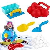 ACTOYS Palla di Neve Creatore, 5 PCS Snowball Maker, Creatore di Palle di Neve Clip, Formine per Neve, Giocattolo da Neve per Bambini, Giocattoli da Spiaggia