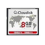 Cloudisk Compact Flash Card 8GB CF 2.0 Card Prestazioni per fotocamera DSLR, fotocamera digitale vintage e attrezzature industriali (8GB CompactFlash)
