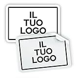 100 Adesivi, etichette personalizzati - PERSONALIZZALO QUI - Etichette aziendali - logo azienda - Carica logo, immagine, foto - Adesivo negozio, ufficio (5x3,5 cm)