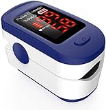 Saturimetro Pulsossimetro da Dito Professionale con Display LCD per misurare i Livelli di ossigeno SpO2 e Battito Cardiaco
