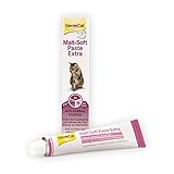 GimCat Malt-Soft Pasta Extra, Anti-Hairball Snack per gatti che favorisce l’espulsione dei boli di pelo, 1 tubetto, 1 x 200 g