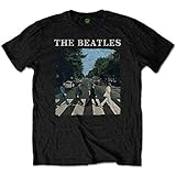 Sconosciuto The Beatles  Abbey Road & Logo  t-Shirt (Nero) Nero L