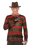 Smiffys A Nightmare On Elm Street, costume Freddy Krueger, Top stampato, guanti e cappello