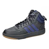adidas Hoops 3.0 Mid Lifestyle Basketball Classic Fur Lining Winterized Shoes, Sneaker Uomo, Carbon Dark Blue Gum4, 46 EU