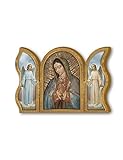 Fratelli Bonella | Trittico devozionale in legno della Madonna di Guadalupe 6x9cm | Made in Italy