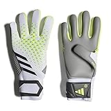 adidas Unisex - Adulto Goalkeeper Gloves (W/O Fingersave) Pred Gl Com, White/Lucid Lemon/Black, IA0881, 8-