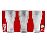 Kemes - Set di 6 bicchieri Coca Cola per long drink da 300 ml, in vetro, 0,3 litri