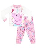 Peppa Pig Pigiama Bambina | Pijama Bambini Lungo | Pigiamone a Fiori Bimba Multicolore 2-3 Anni