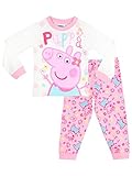Peppa Pig Pigiama Bambina | Pijama Bambini Lungo | Pigiamone a Fiori Bimba Multicolore 3-4 Anni