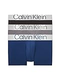 Calvin Klein Boxer Uomo Confezione da 3 Low Rise Trunks Elasticizzati, Multicolore (Blue Shadow/Grey Sky/Black), XL