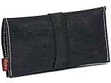 Simaru Borsello porta tabacco in sughero estremamente stabile portatabacco in sughero borsello portatabacco busta portatabacco (nero)