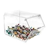 DesignPlex Porta Caramelle confezionate in plexiglass Trasparente con Chiusura a sportello - Misure: 16 x 25 x H17 cm