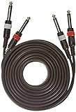 Adam Hall Cables 3 STAR TPP 0600 - Cavo Audio 2 x Jack mono da 6,3 mm a 2 x Jack mono da 6,3 mm 6 m