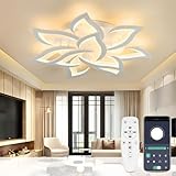 Plafoniera Led soffitto stile Moderno, Dimmerabile Lampadario Camera da letto con Telecomando, 80 W (85 * 11cm)
