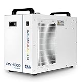 S&A EU Stock CW-5000TG 7L Refrigeratore di acqua industriale Genuine Industrial Water Chiller per macchina da taglio per incisore laser CO2 60W 80W 100W