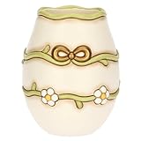 Thun Vaso con margherite e fiocco in ceramica, medio