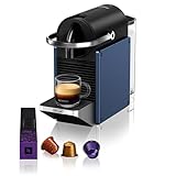 Nespresso De Longhi Pixie EN127.BL, Macchina da Caffè con Sistema Capsule, Modalità ECO, Espresso e Caffè Lungo, Design Compatto, Pressione 19 Bar, 1260W, Blu