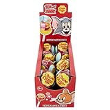 Chupa Chups Surprise Tom&Jerry, Lollipop al gusto fragola, la confezione contiene 16 Lollipop con sorpresa Tom & Jerry, Non perderti le 12 diverse sorprese da scambiare con i tuoi amici