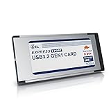 CSL - Scheda Express Card PCMCIA USB 3.0 Super Speed 34mm 2 porte compatibile Windows 11 per portatile notebook