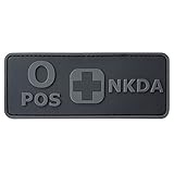 2AFTER1 OPOS Blood Type NKDA ACU Subdued Tactical No Drugs Allergies PVC Rubber 3D Fastener Patch