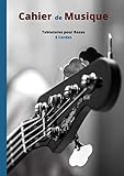 Cahier de musique: Tablatures pour Basse 5 Cordes - Format A4 - 100 pages de partitions