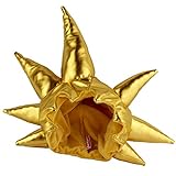 papapanda Cappello di Peluche Parrucca Oro per Goku Drago Costume Accessorio Carnival per Bambini Adulti (L/XL (6-18 Anni))