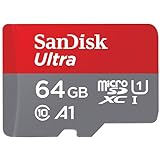 Sandisk 64 Gb Ultra Sdxc Scheda Di Memoria, Con Velocità Fino A 140 Mb/S, Prestazioni Dell App A1, Uhs-I, Classe 10, U1, Rosso Grigio, ‎0.1 x 1.5 x 1.09 cm, 4.54 grammi