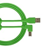 UDG Cavo USB 2.0 (A-B) Angolato Verde 1M - Audio ottimizzato UDG Ultimate Audio Cable per DJ e produttori per massimizzare le loro prestazioni
