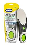 Scholl Liquiflex Everyday, Solette Regolabili Anti-Odore in Memory Foam con Tecnologia 5 in 1 per Tutti i Tipi di Scarpe, Supporto Arco Plantare, Uso Quotidiano, Taglia S (35.5-40.5)