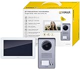 Vimar K40935 Kit videocitofono da parete contenente: videocitofono touch screen vivavoce, targa audiovideo, alimentatore 40103, con staffe per il fissaggio