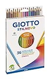 Giotto Stilnovo Pastelli Colorati In Astuccio 36 Colori, Multicolore, 13 X 1.6 X 22 Cm