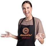 Hole Gadget ® | Grembiule Personalizzato Festa della Mamma Chef con Ricamo da Cucina con Nome Idea Regalo Personalizzata Donna Ricamato Made in Italy Divertente