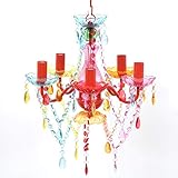vidaXL Lampadari vetro lampadario cristalli artificiali multicolore