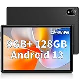 DOOGEE U10 Tablet 10 Pollici Android 13 9GB RAM + 128GB ROM/TF 1TB Quad-Core 2.0 GHz, Tablet Google GMS | Bluetooth 5.0 | WiFi-6 | 5060mAh | 1280 * 800 | 5MP+8MP Tablet PC, TÜV Rheinland, Grigio