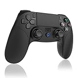 Nokoos Wireless Joystick Controller per PS4, Gamepad Controller Compatibile con PS4/Pro/Slim con TouchPad/Luce LED/Dual Shock/6-Axis Gyro(Nero)