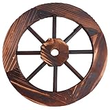 YARNOW Ruota di carrello in legno decorativa fatta a mano di legno ruota di barca accessori per foto per giardino, casa, barche e pareti decorazione