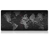 Tech Stor3 Tappetino XL Mappa del Mondo Gaming Mouse Pad, 60 x 30 cm, World Map con Base Antiscivolo, Aderente e Liscio, Adatto ad Ogni Tipo di Mouse, Tastiera e Laptop