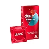 Durex SuperSottile Vestibilità Aderente Preservativi Sottili, 6 Profilattici