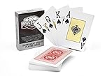 Poker Night Pro Carte da gioco professionali impermeabili in plastica 100%, carte da poker Texas Holdem (retro rosso), 54 pezzi, tra cui 2 jolly, indice Jumbo, qualità super casinò