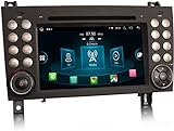 Erisin 7 pollici Android 13 Autoradio con GPS per Mercedes-Benz Classe SLK R171 SLK200 SLK280 Supporto DAB+ Wireless CarPlay Touchscreen Android Auto Radio WiFi 4G FM Bluetooth A2DP RDS 4GB + 64GB