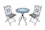 Set Bistrot Tavolino Con 2 Sedie Con Mosaico In Ceramica Per Esterno Terrazzo Giardino Pieghevoli Patio Casa,Bar,Ristoranti,Mobili Giardino