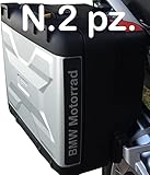 N.2 pz. RIFRANGENTI REFLECTIVE MOTORRAD R1200 R1250 STICKERS ADESIVI NERO BLACK VARIO BAGS