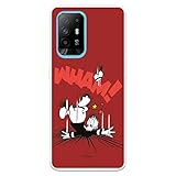 Custodia per OPPO A94 5G ufficiale di classici Disney anatra donald sfondo rosso trasparente per proteggere il tuo cellulare. Cover per iPhone in silicone flessibile con licenza ufficiale Disney