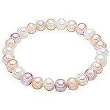 Valero Pearls Bracciale da Donna con Perle coltivate d acqua dolce bianco albicocche lilla 00446660