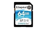 Kingston SDG/64GB SD Canvas Go! Scheda SD da 64 GB per Fotocamere DSLR, Droni e Altri Dispositivi Fotografici Compatibili