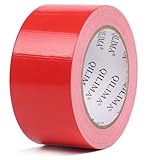 QILIMA Nastro adesivo nastro in tessuto qualità premium 60 mm x 30 m x 0,23 mm adesivo senza residui, forte, colore rosso