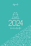 AGENDA 2024 Gattini Kawaii: Formato A5 | Settimana Su Due Pagine | 12 Mesi da Gennaio a Dicembre